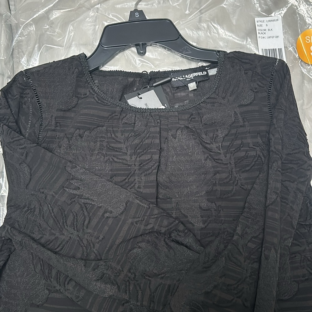 Karl Lagerfeld Paris Black Tunic NWT - Picture 8 of 9